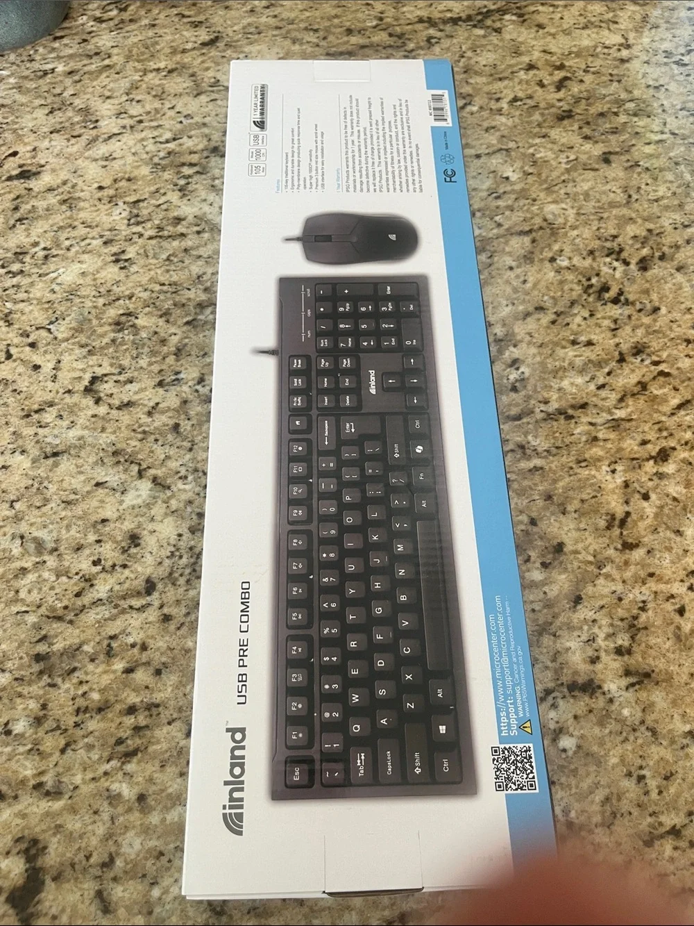 NEW iC210 Black USB Wired Keyboard and Mouse Combo
